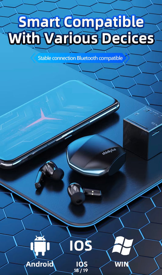 Lenovo GM2 Pro Gaming Earbuds – Bluetooth 5.3 Wireless Headset with Dual Mode, Noise Reduction & HD Mic