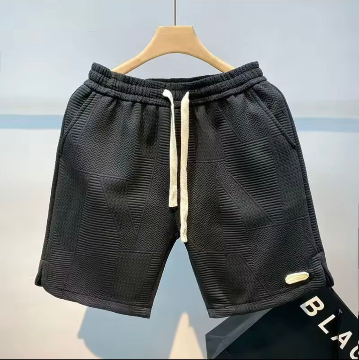 Men’s Wave-Pattern Sport Shorts – Lightweight Gym & Casual Wear