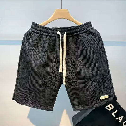 Men’s Wave-Pattern Sport Shorts – Lightweight Gym & Casual Wear